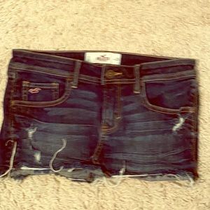 Dark wash jean skirt